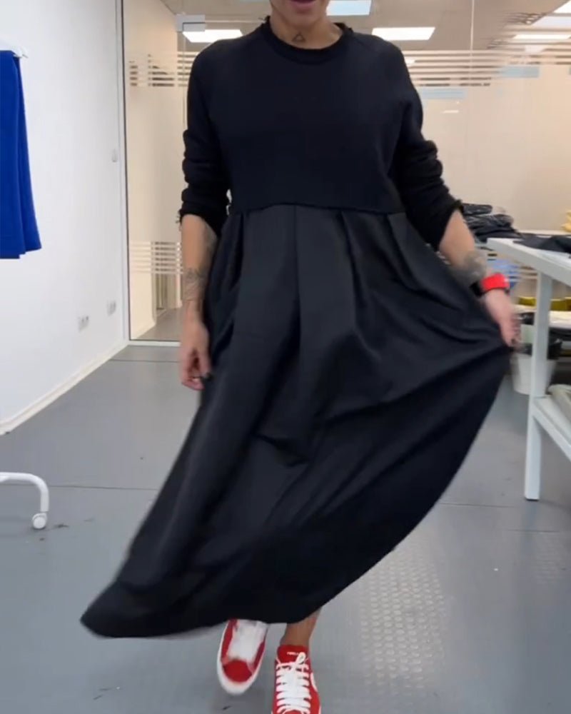 Women's Casual Solid Colour Maxi Dress | A-Line with Pocket Detail