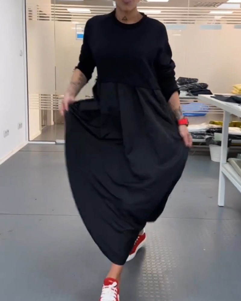 Women's Casual Solid Colour Maxi Dress | A-Line with Pocket Hero