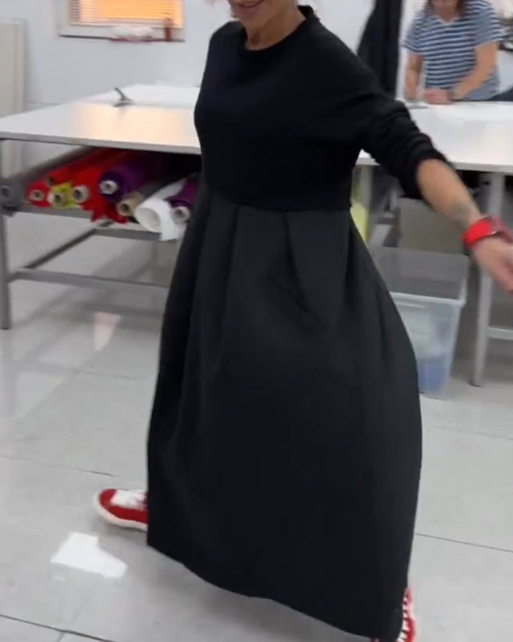 Women's Casual Solid Colour Maxi Dress | A-Line with Pocket Lifestyle