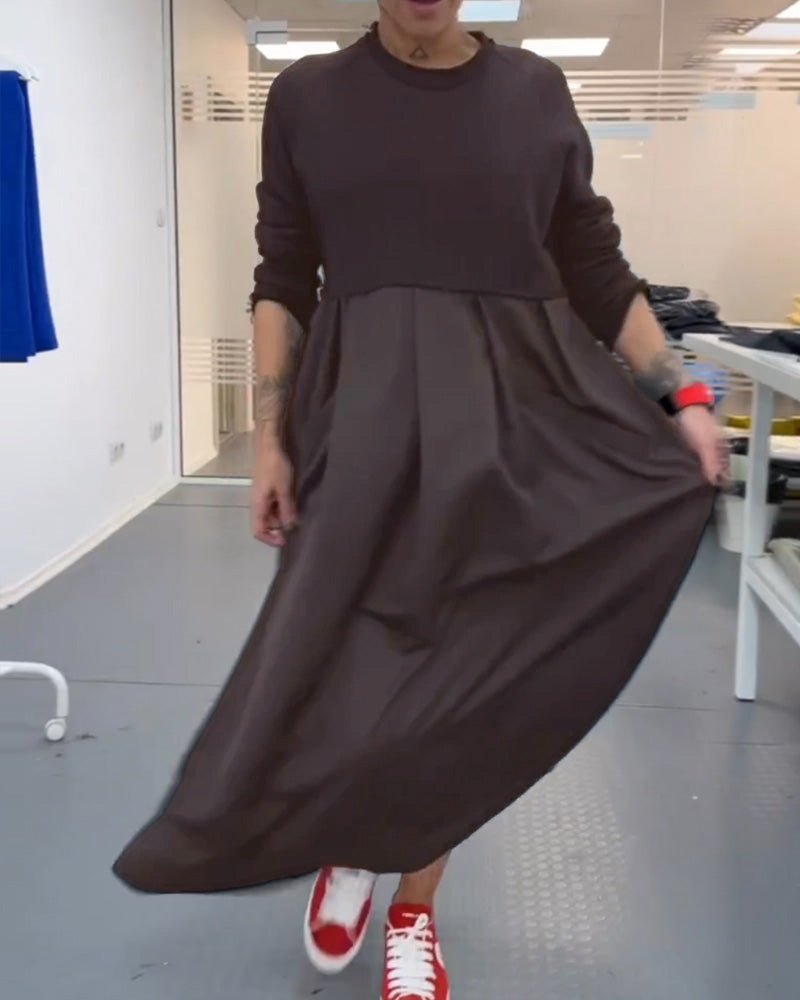 Women's Casual Solid Colour Maxi Dress | A-Line with Pocket View 12