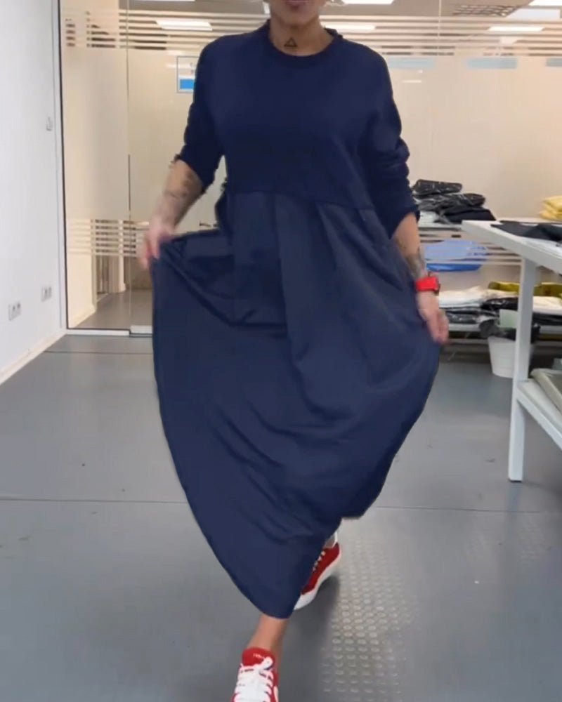 Women's Casual Solid Colour Maxi Dress | A-Line with Pocket View 13
