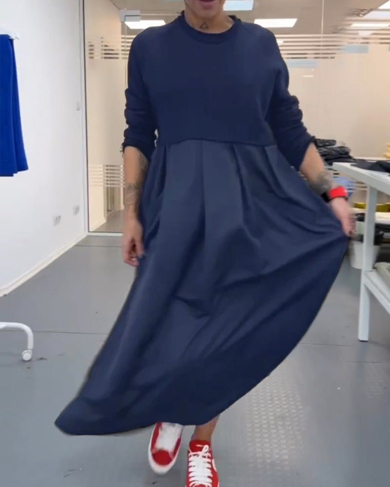 Women's Casual Solid Colour Maxi Dress | A-Line with Pocket View 14