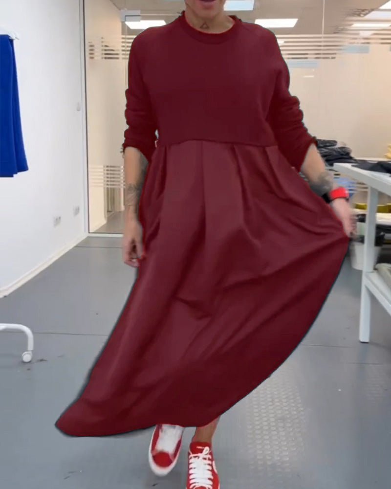 Women's Casual Solid Colour Maxi Dress | A-Line with Pocket View 16