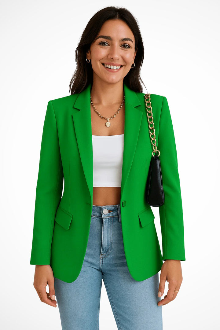 Women's Chic and Elegant Blazer | Single Button Tailored Fit Alternate