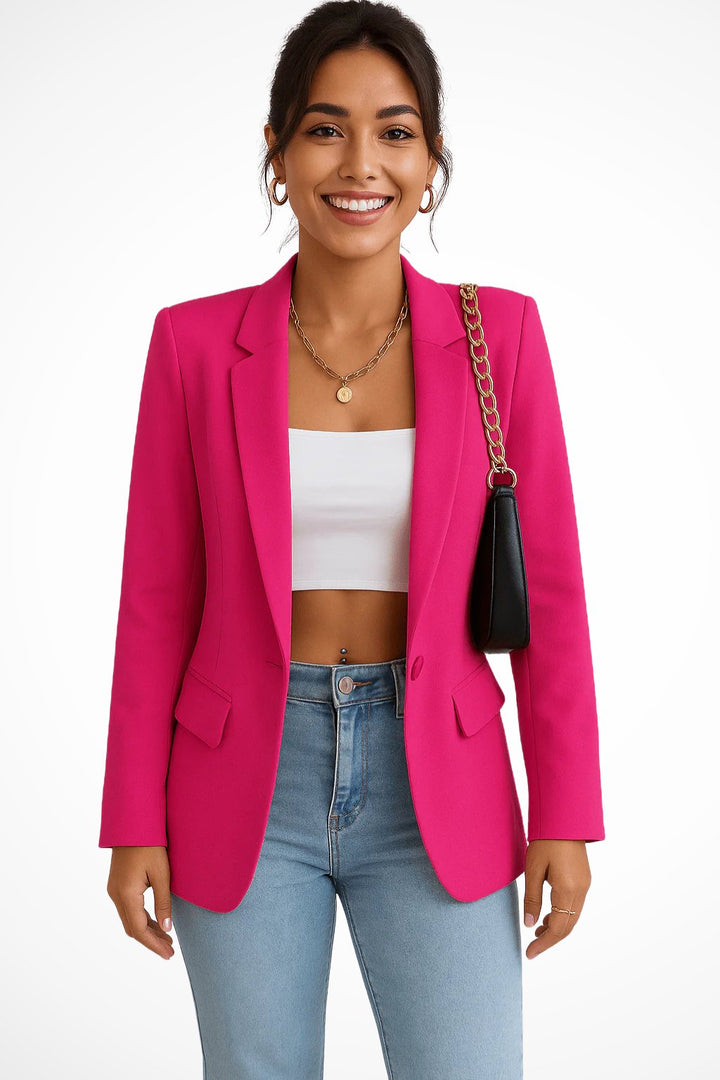 Women's Chic and Elegant Blazer | Single Button Tailored Fit Lifestyle