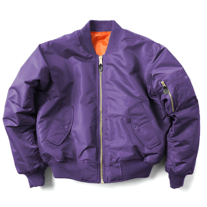 Women's Classic Bomber Jacket | Unisex Fit with Sleeve Pocket Angle