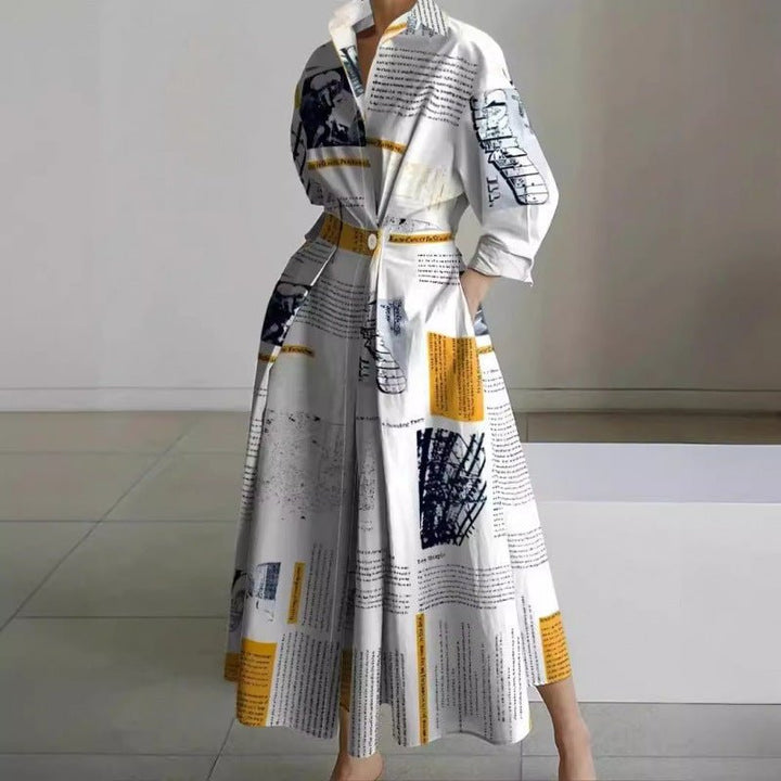 Women's Elegant Wrap Collar Maxi Dress | V-Neck Party Style Hero