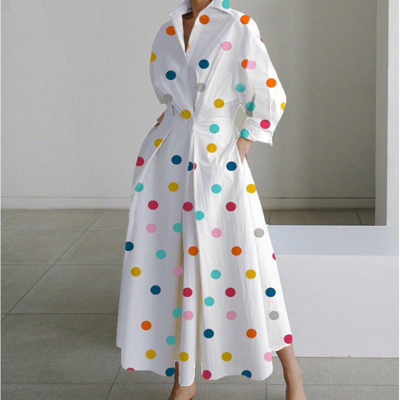 Women's Elegant Wrap Collar Maxi Dress | V-Neck Party Style Side