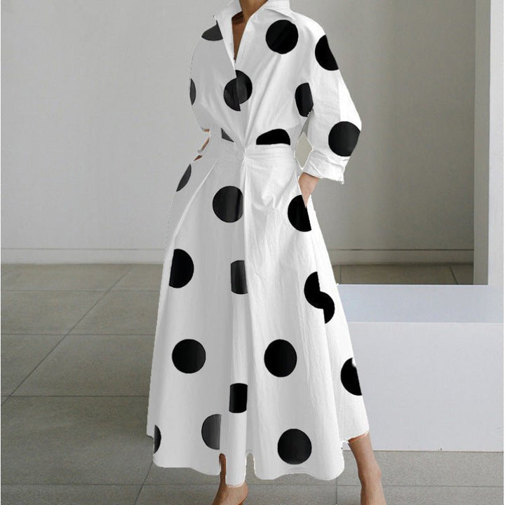 Women's Elegant Wrap Collar Maxi Dress | V-Neck Party Style View 12
