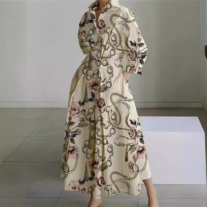Women's Elegant Wrap Collar Maxi Dress | V-Neck Party Style View 13