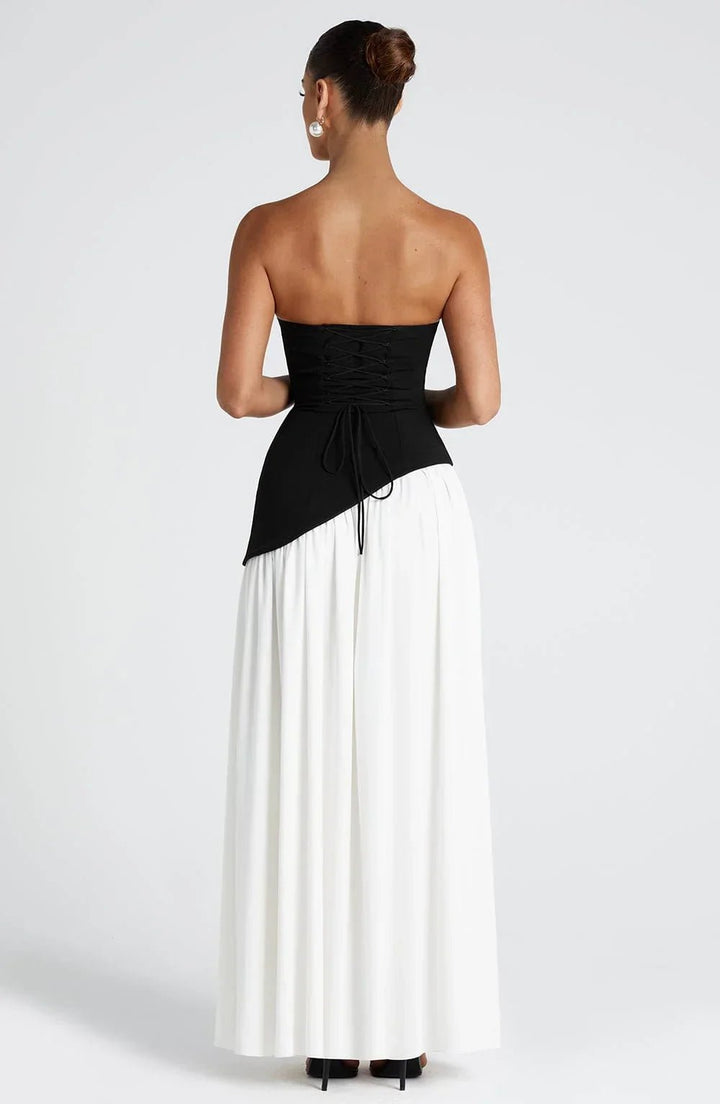 Women's Halterneck Maxi Dress | Wedding Guest High Split Draped View 15