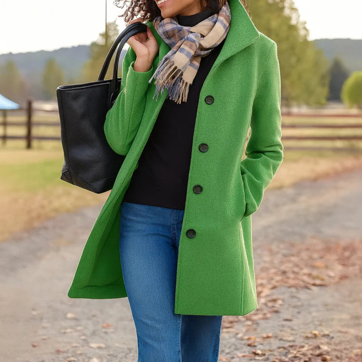 Women's Heritage Wool Coat | Funnel Neck Classic Fit Alternate