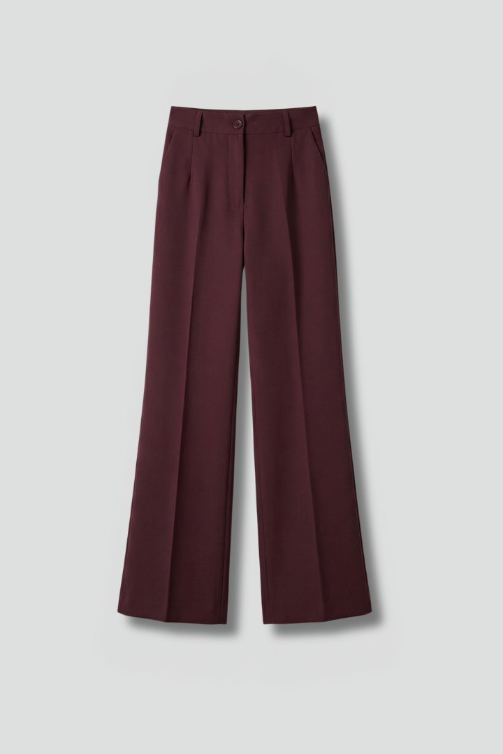 Women's High Waist Straight Leg Trousers | Pintuck Tailored Fit Hero