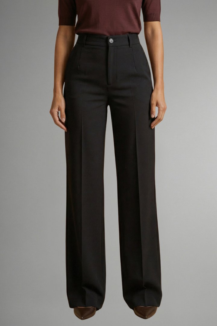 Women's High Waist Straight Leg Trousers | Pintuck Tailored Fit Lifestyle