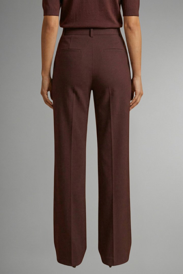 Women's High Waist Straight Leg Trousers | Pintuck Tailored Fit Side
