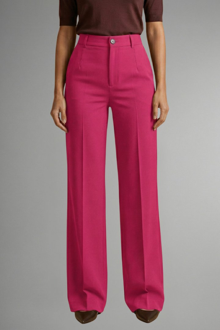 Women's High Waist Straight Leg Trousers | Pintuck Tailored Fit View 12