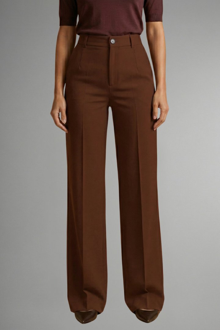 Women's High Waist Straight Leg Trousers | Pintuck Tailored Fit View 13