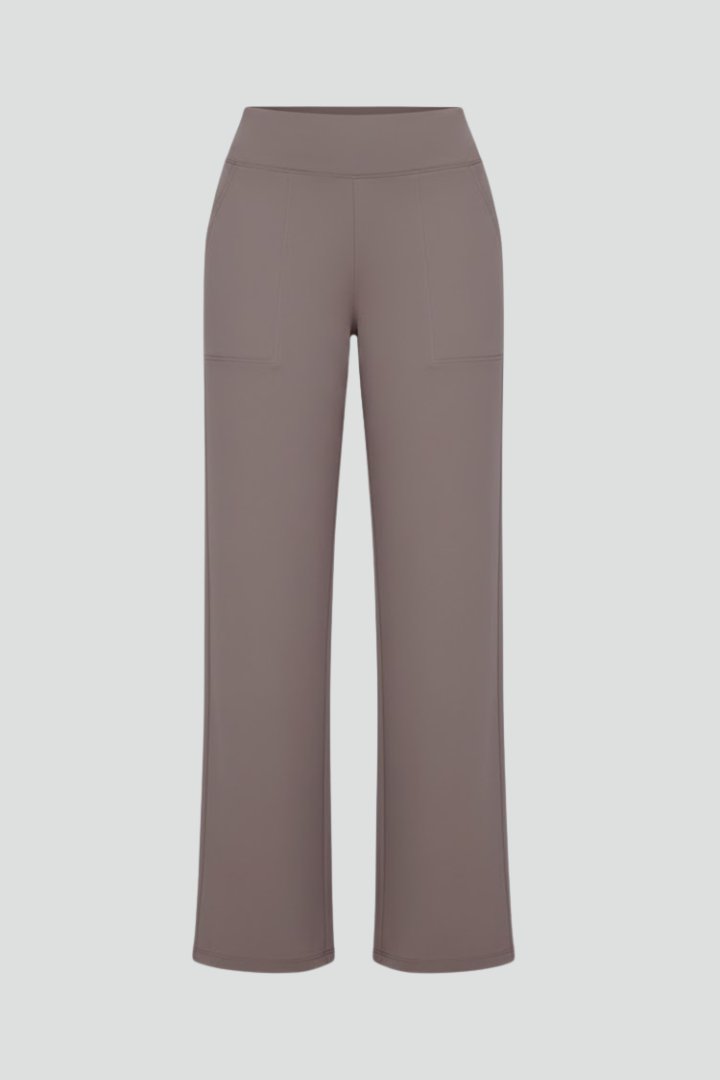 Women's High Waist Wide Leg Trousers with Side Pockets Hero