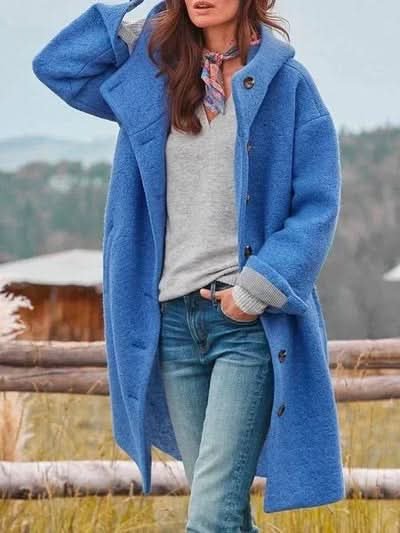 Women's Hooded Cocoon Coat | Relaxed Fit Padded Warmth Back