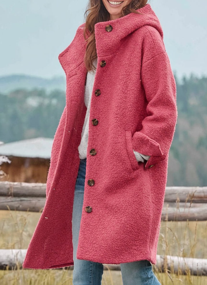 Women's Hooded Cocoon Coat | Relaxed Fit Padded Warmth Detail