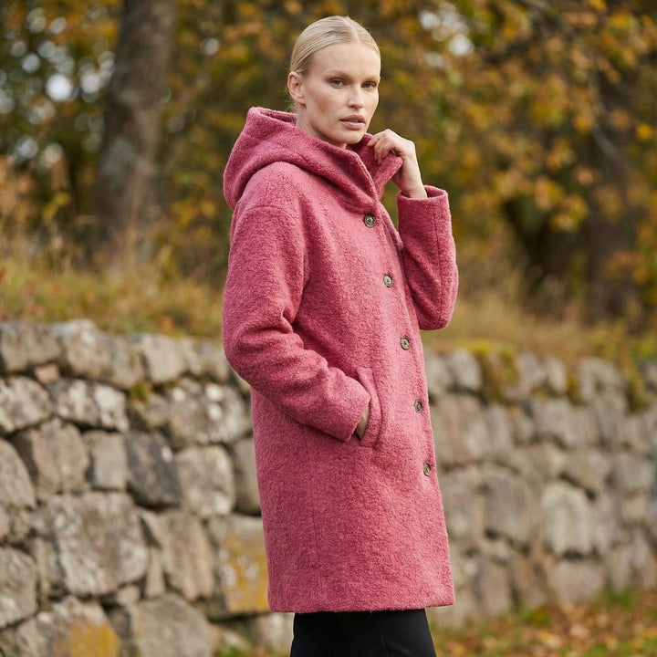 Women's Hooded Cocoon Coat | Relaxed Fit Padded Warmth Front