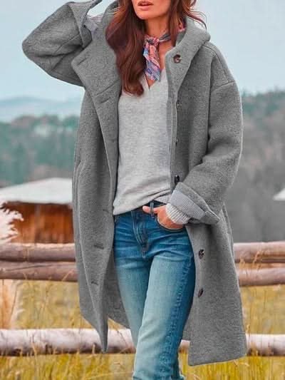 Women's Hooded Cocoon Coat | Relaxed Fit Padded Warmth Lifestyle