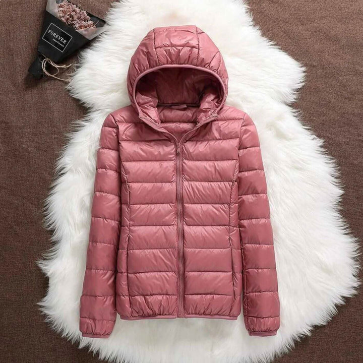Women's Hooded Windproof Jacket | Fitted Puffer Rain Shield Lifestyle