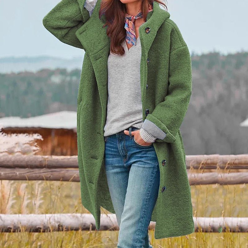 Women's Hooded Winter Coat | Relaxed Fit with Lapel Collar Hero