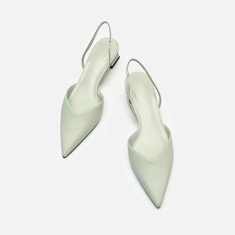 Women's Kitten Heel Slingbacks | Pointed Toe Slim Heel Angle