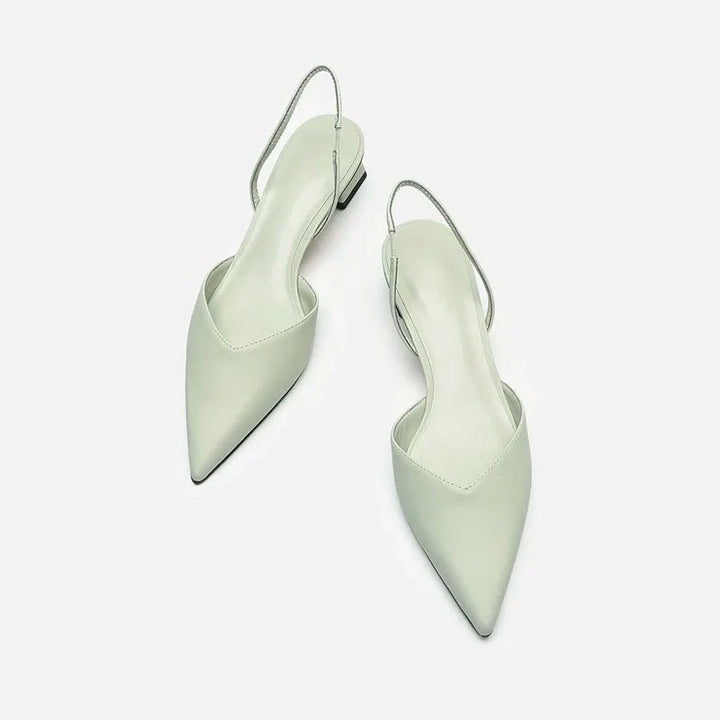 Women's Kitten Heel Slingbacks | Pointed Toe Slim Heel Angle