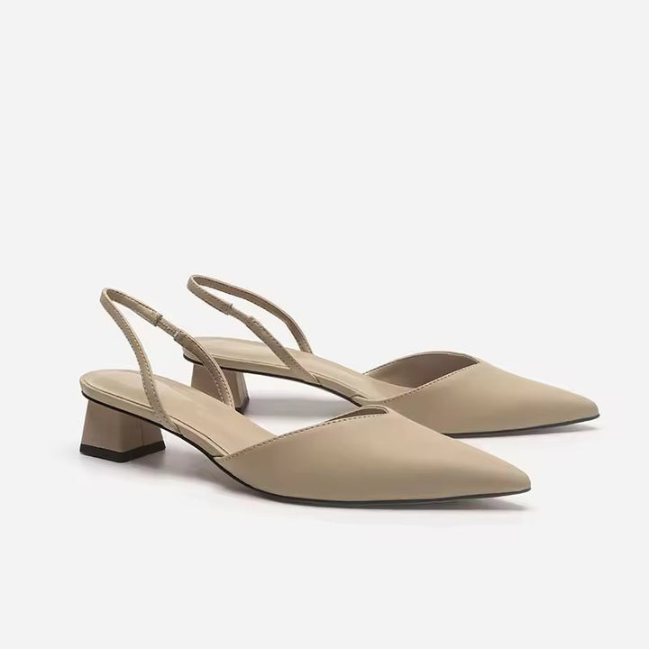 Women's Kitten Heel Slingbacks | Pointed Toe Slim Heel Back