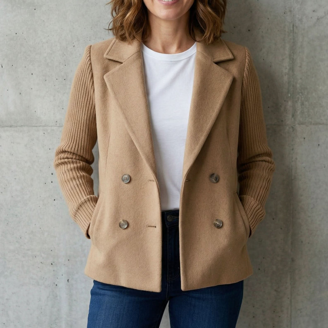 Women's Knit Sleeve Casual Blazer Coat Hero