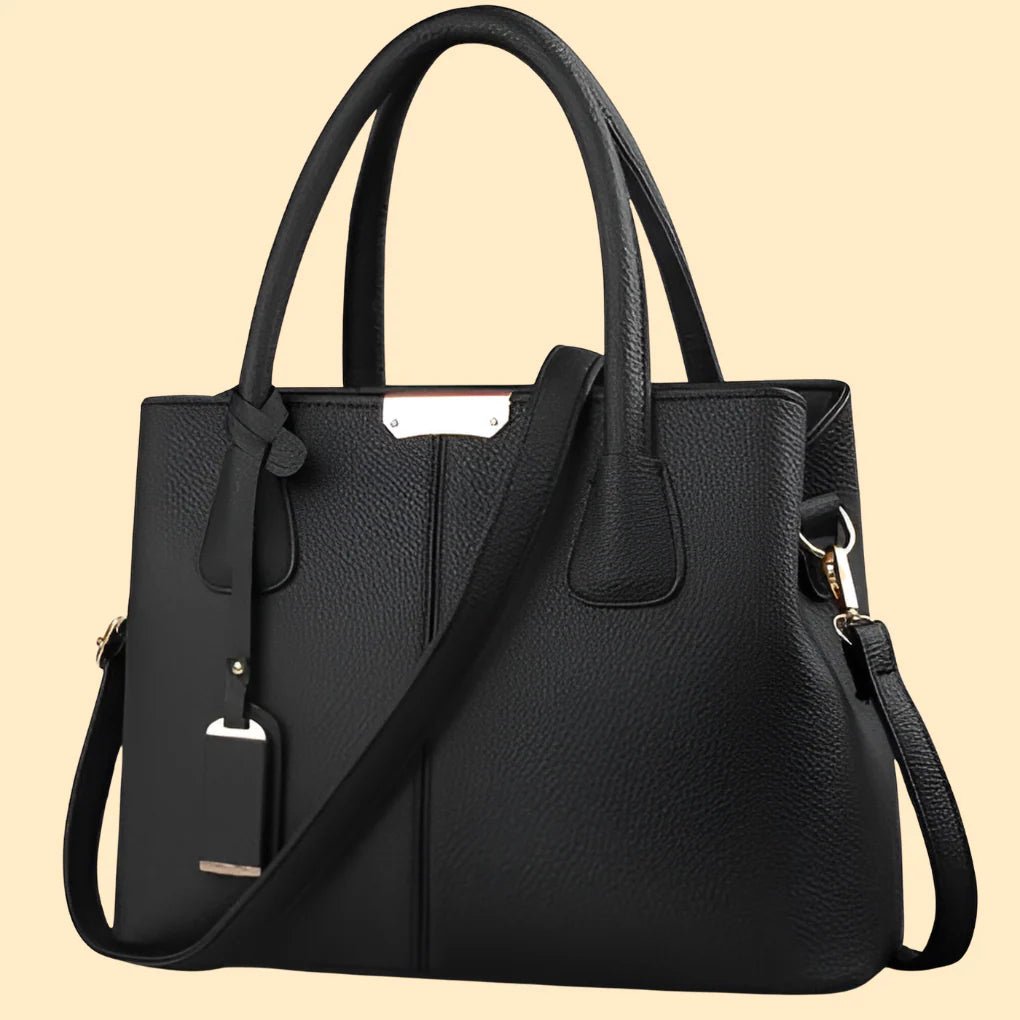 Women's Leather Shoulder Bag | Structured Winged Panel Design Back