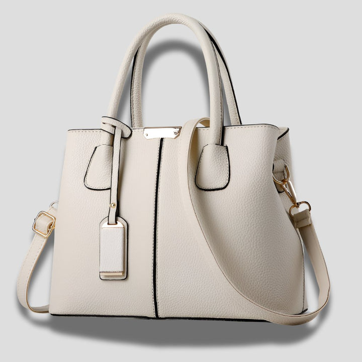 Women's Leather Shoulder Bag | Structured Winged Panel Design Close Up
