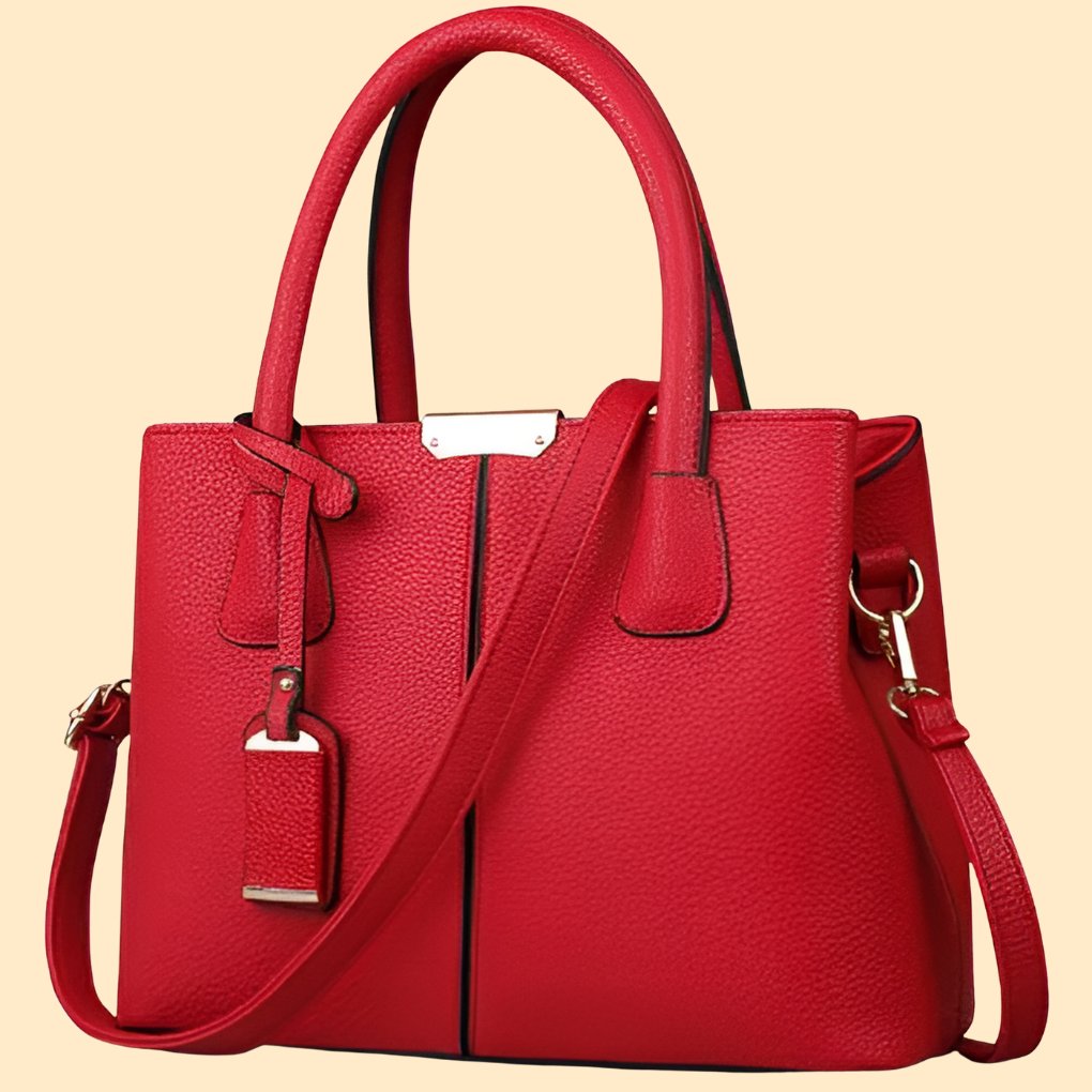 Women's Leather Shoulder Bag | Structured Winged Panel Design Front