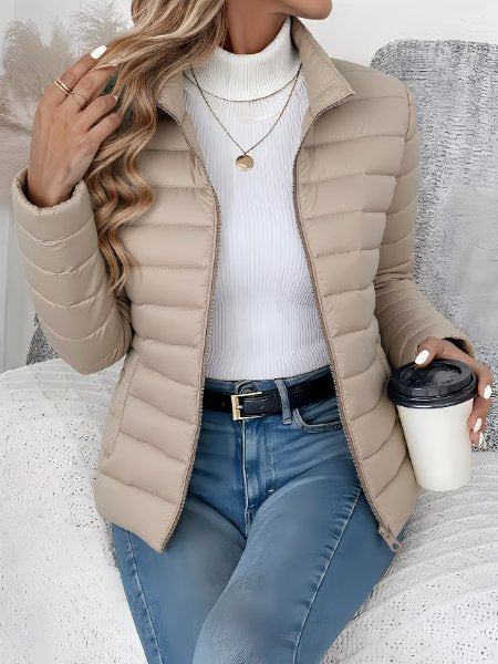 Women's Lightweight Quilted Jacket | Tailored Spring Fit Detail