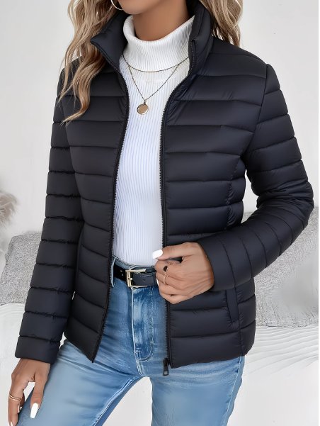 Women's Lightweight Quilted Jacket | Tailored Spring Fit Front