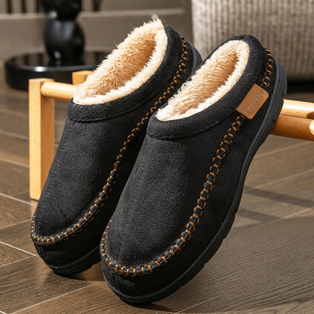 Women's Moccasin Slip On Slippers | Plush Lined Indoor Outdoor Angle