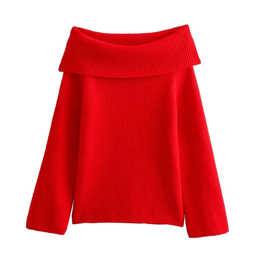 Women's Off Shoulder Jumper | Soft Knit Relaxed Fit Back