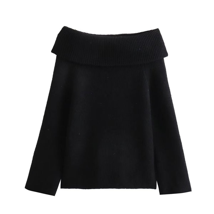 Women's Off Shoulder Jumper | Soft Knit Relaxed Fit Front