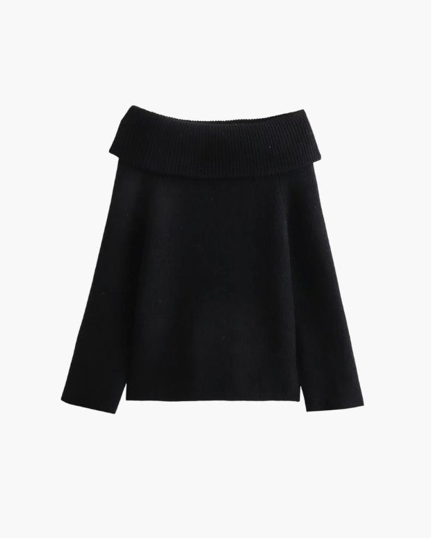 Women's Off Shoulder Jumper | Soft Knit Relaxed Fit Hero