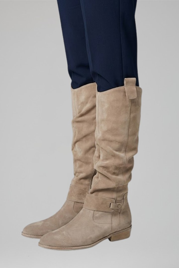 Women's Orthopaedic Knee-High Boots | Side Zipper Slouch Fit Back