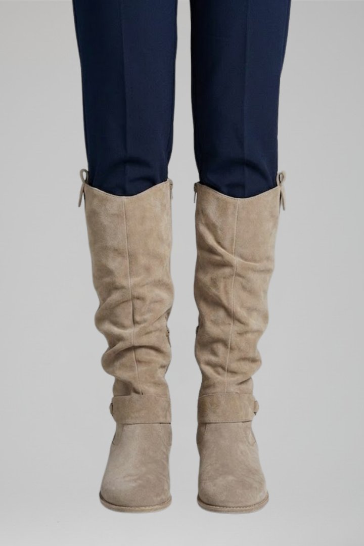Women's Orthopaedic Knee-High Boots | Side Zipper Slouch Fit Detail