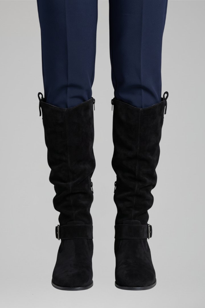 Women's Orthopaedic Knee-High Boots | Side Zipper Slouch Fit Full