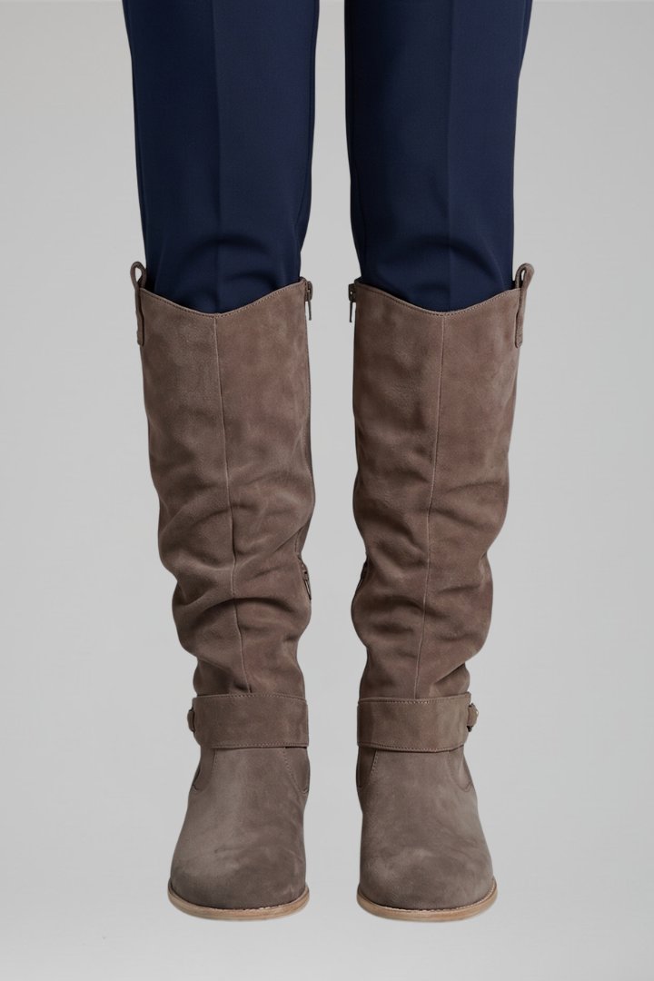Women's Orthopaedic Knee-High Boots | Side Zipper Slouch Fit Lifestyle