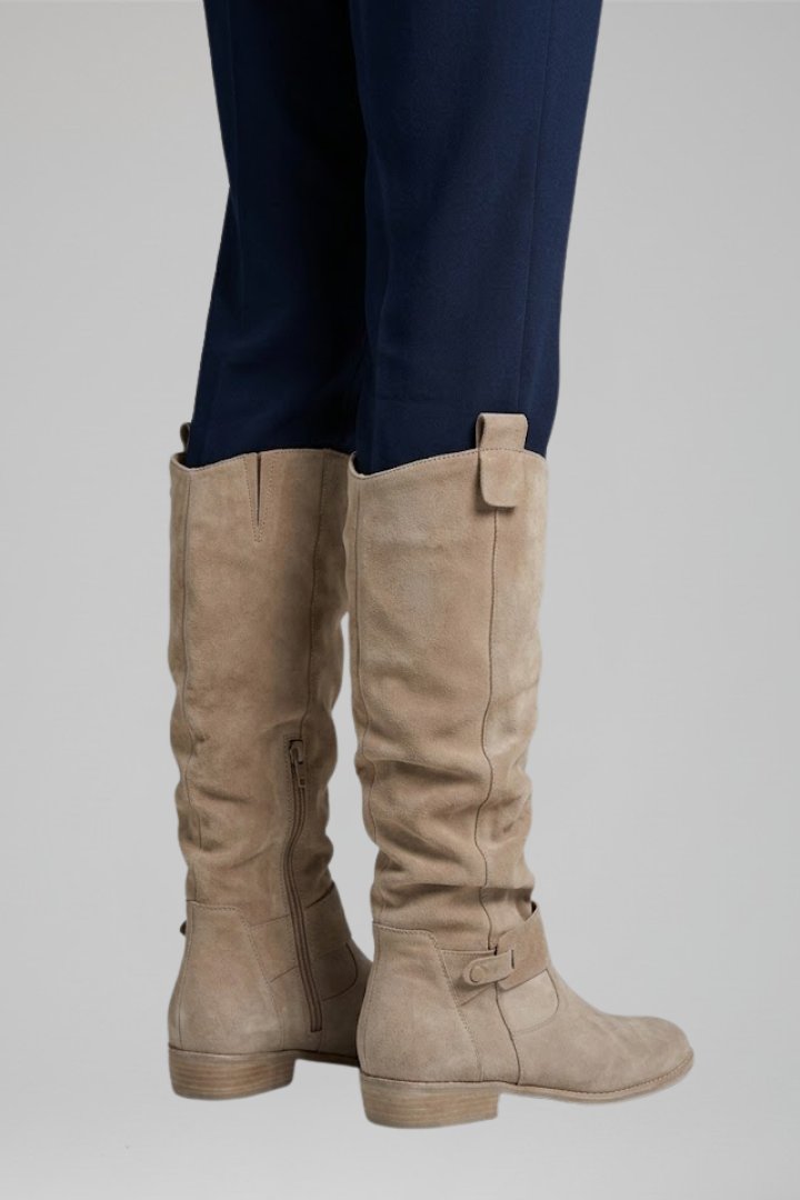 Women's Orthopaedic Knee-High Boots | Side Zipper Slouch Fit Side