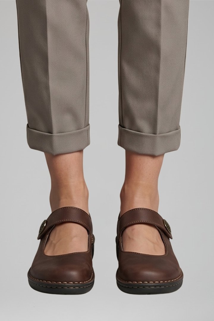 Women's Orthopaedic Mary Jane Flats | Strap Closure Everyday Lifestyle
