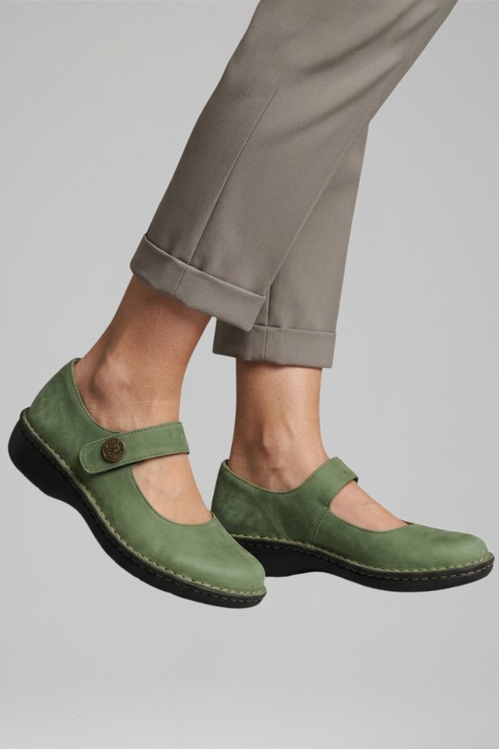 Women's Orthopaedic Mary Jane Flats | Strap Closure Everyday Side