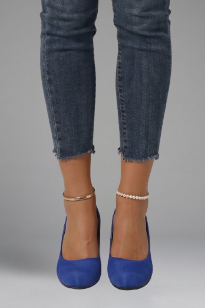 Women's Orthopaedic Pumps | Lightweight Sole Chunky Block Heel Angle