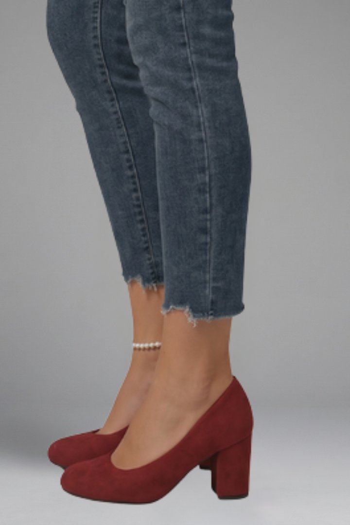 Women's Orthopaedic Pumps | Lightweight Sole Chunky Block Heel Back